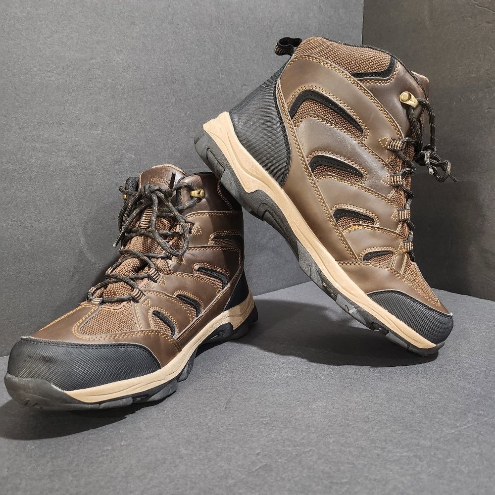 Eddie Bauer Mens Fairmont Brown Boots Leather Lace Size 12M